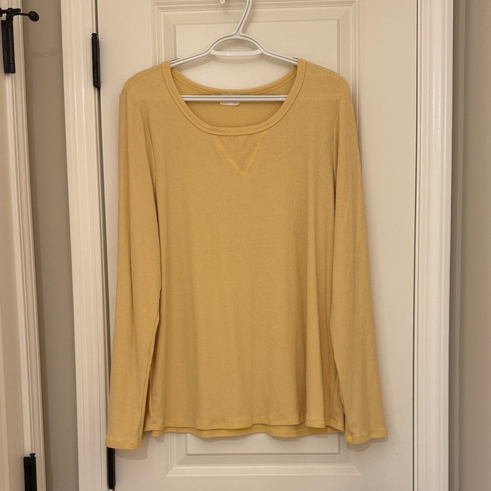 Pulse Mustard Long Sleeve Blouse